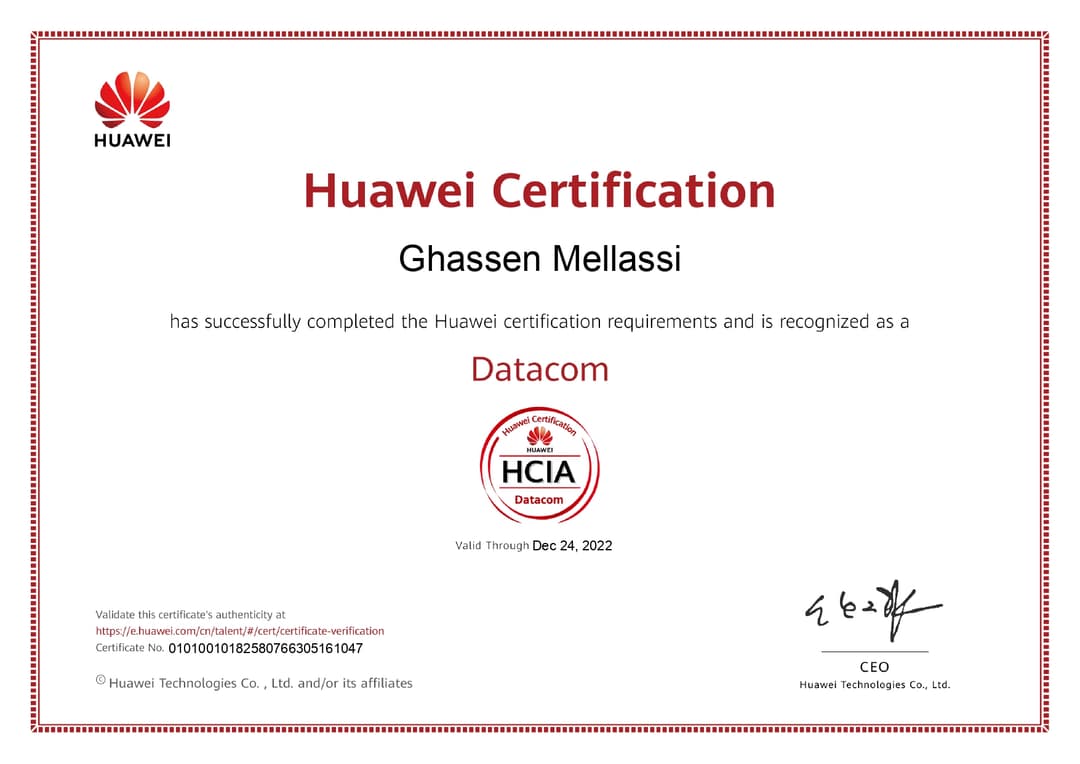 Huawei Datacom ICT Certificate